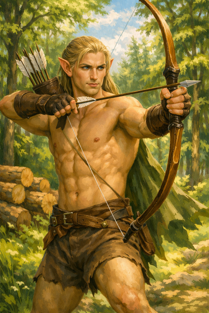 "The Arrows of Desire" page. July from the "Elf of Finland" calendar (1978).